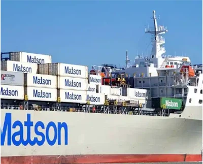 中国から韓国への海上輸送